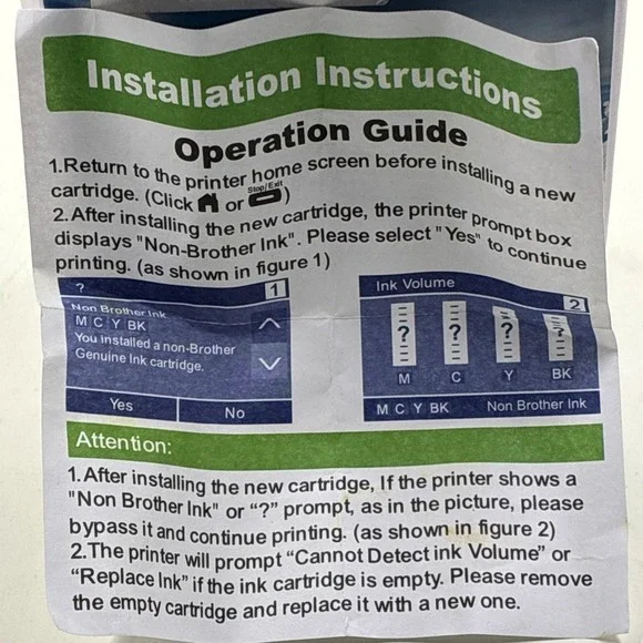 CB-LC404-4PK Ink Black, Blue, Magenta Colors Only.  No Yellow Ink. Read Descript - Picture 9 of 12